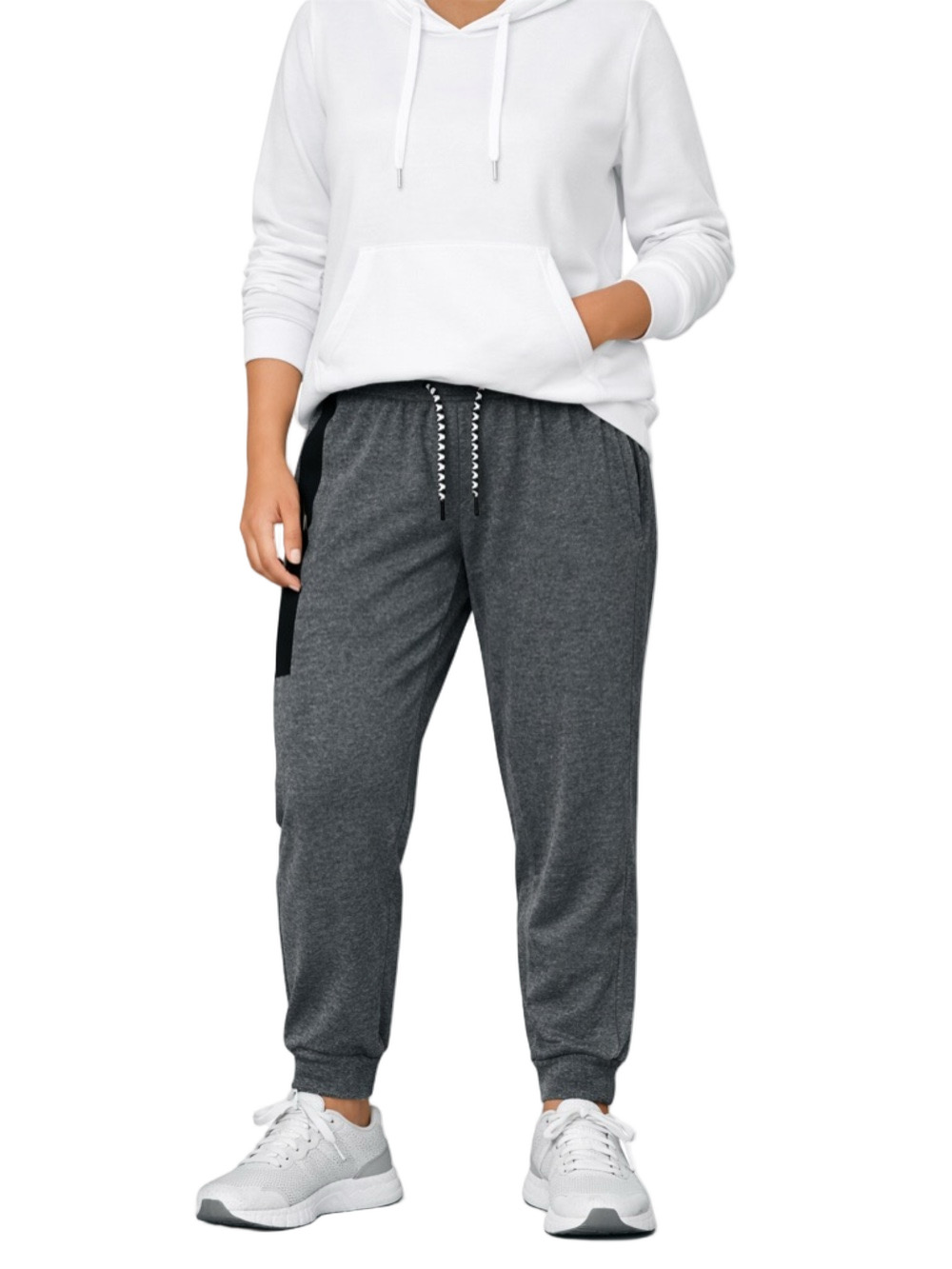 American Eagle Outfitters Gray cozy Jogger sweatpants with Black Accents